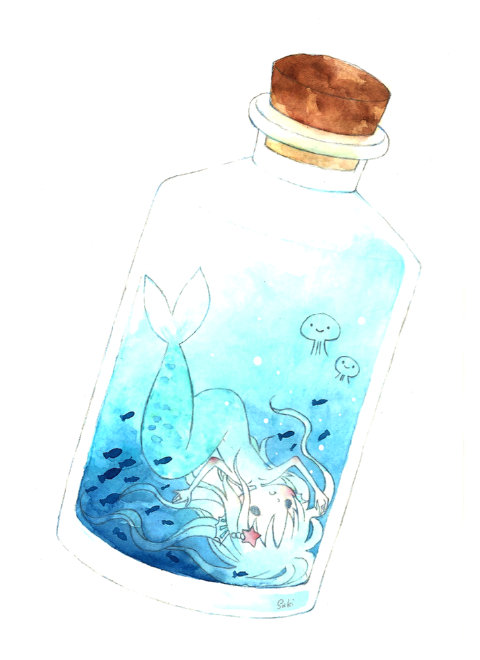 Bottle mermaid